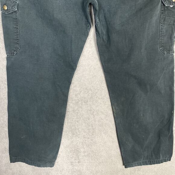 Carhartt Cargo Pants Mens 37x30 Black Relaxed Fit Double Knee Workwear Utility - Picture 9 of 16